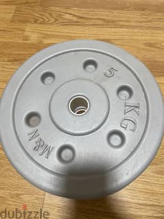 Plastic gym plates 10 kg (2x5 kg) طارات جيم حديد