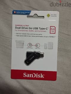 Sandisk 64GB 2 sources فلاشات سانديسك 64 جيجا بمخرجين