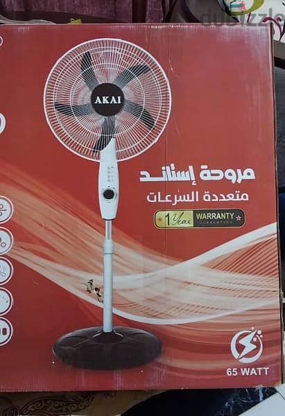 مروحة أكاي AKAI خمسة ريشة ١٨ بوصة جديدة بالكرتونة ماتفتحتش 3