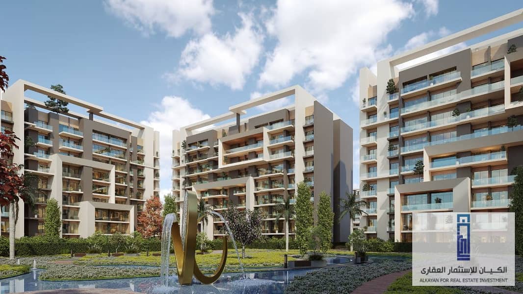 Over 10 years, installments/28% discount. . 120 sqm apartment for sale in the capital, City Oval New Capital Compound 14