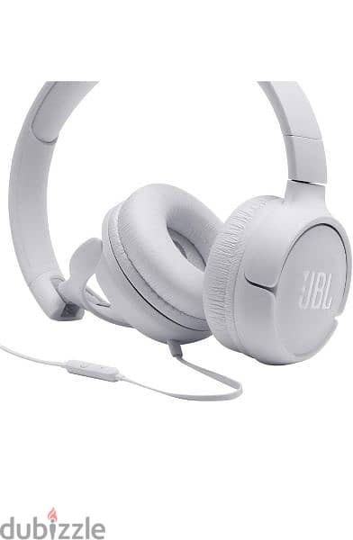 JBL Tune 500 Wired On-Ear Headphones - White (German Model) 3