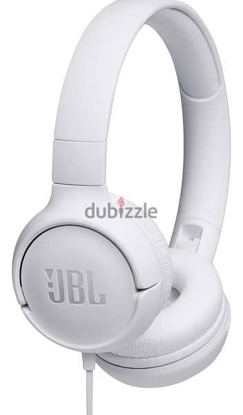 JBL Tune 500 Wired On-Ear Headphones - White (German Model) 4