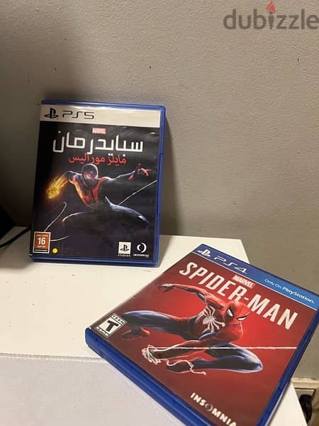 Spiderman miles morales Ps5 arabic edition + Spiderman peter parker 4