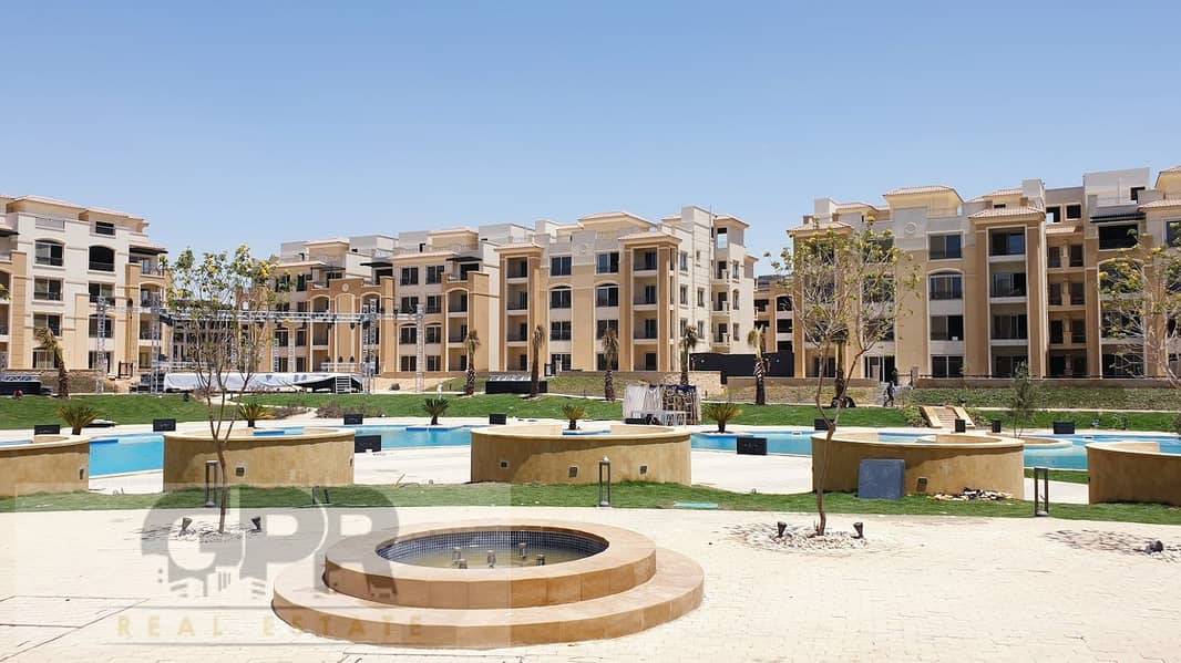 Garden duplex for sale in Stone Park New Cairo 172m with installments   ستون بارك  قطامية التجمع الخامس 5