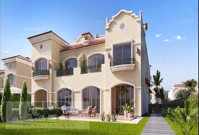 Classic town villa 248m ready to move with installments 4y in La Vista Patio Prime El  Sherouk  باتيو برايم  لافيستا الشروق 2