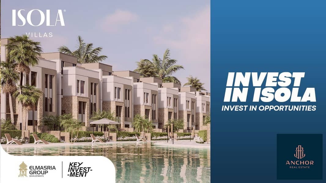 تاون هاوس علي الحزام الاخضر بمقدم 10% فقط في ايزولا فيلا في نيو زايد | Townhouse in Green River with only 10% Down Payment in Isola Villas Zayed 10