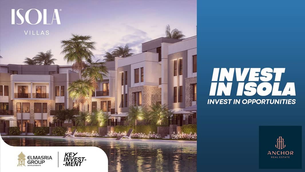 تاون هاوس علي الحزام الاخضر بمقدم 10% فقط في ايزولا فيلا في نيو زايد | Townhouse in Green River with only 10% Down Payment in Isola Villas Zayed 11