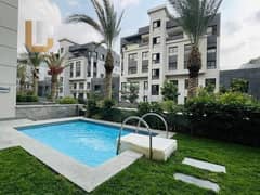 Duplex with Privet Pool For sale Ready to Move High End fully finished with AC's & Kitchen  Ground floor & 1st Trio Gardens New Cairo Fifth settlement