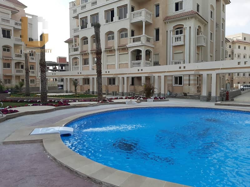 Apartment for Sale Ready to Move Beside Waterway New Cairo  Laila Compound Double View North 90th Compound overlooking Al Hayat Compound 3