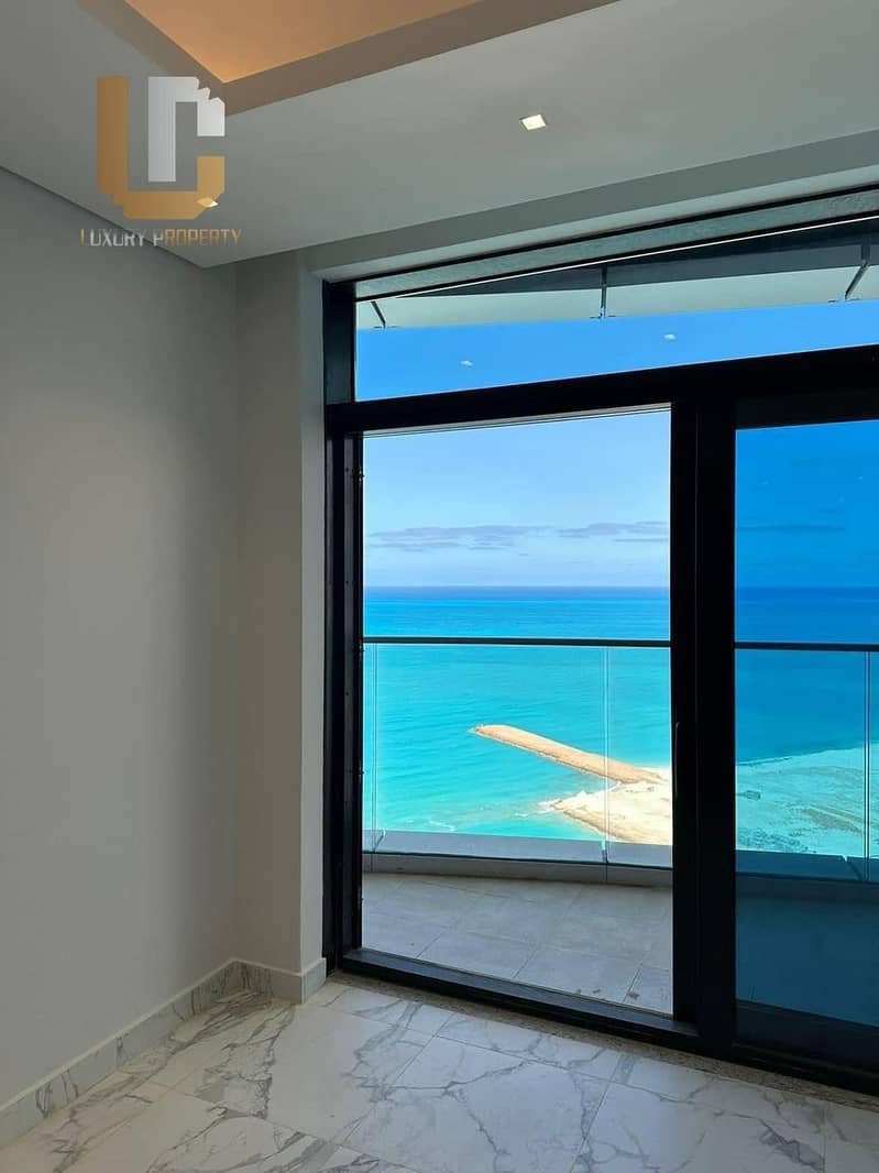 An apartment in The Gate, El Alamein Towers, ready to move with a view of the sea and the entire city of El Alamein from the top of the tower 1