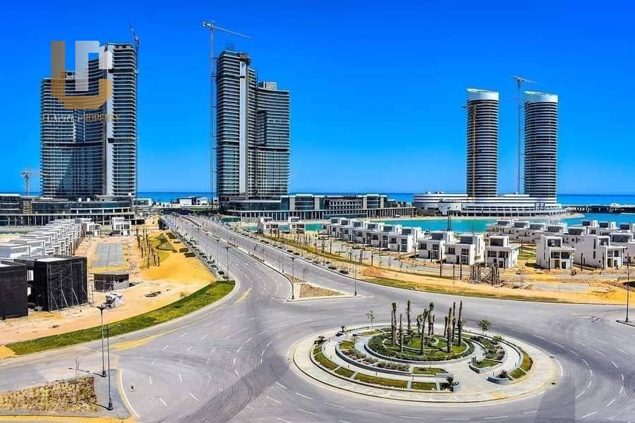 An apartment in The Gate, El Alamein Towers, ready to move with a view of the sea and the entire city of El Alamein from the top of the tower 5