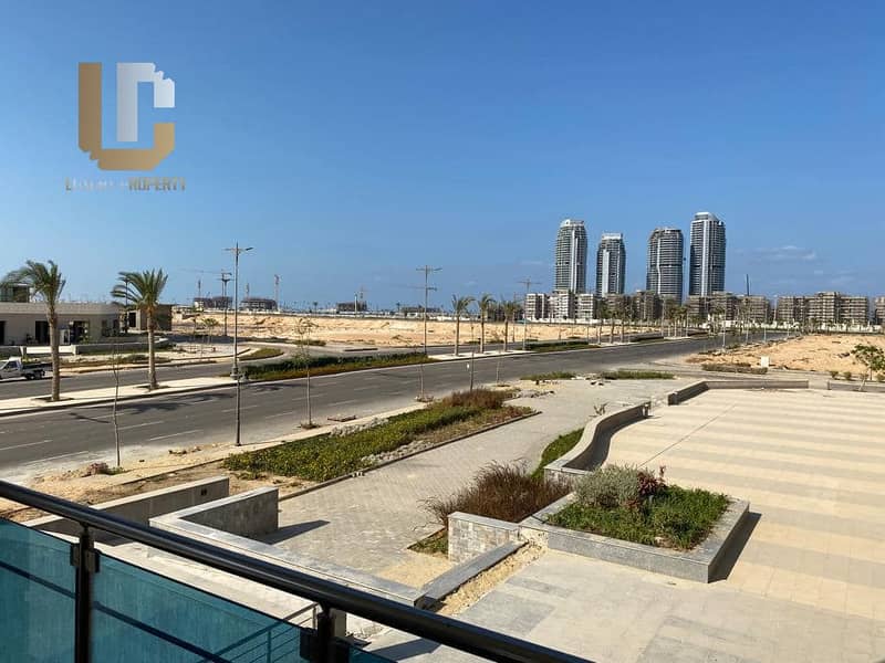 An apartment in The Gate, El Alamein Towers, ready to move with a view of the sea and the entire city of El Alamein from the top of the tower 7