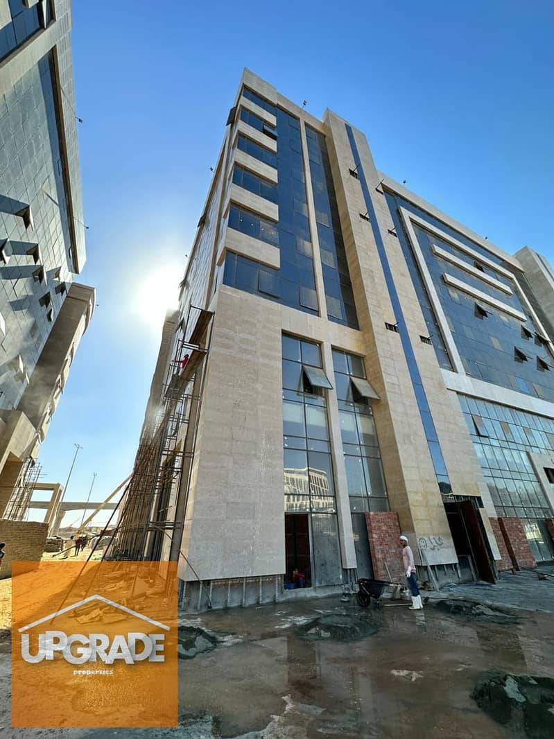 office 73m ready to move fully finished with AC at the financial district new capital next to banks Central Bank Downtown and near monorail station 7