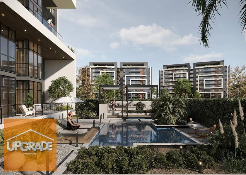 200 sqm apartment with a distinctive next to the club house in RAVIE Compound in the best location at R8 in the New Administrative 2