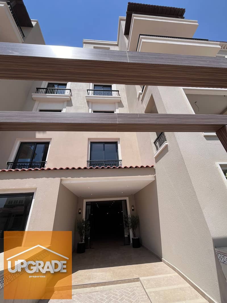 A fully finished apartment for sale with a total area of 159 sqm, ready to move in Village West compound, heart of Sheikh Zayed. With a 30% discount. 19