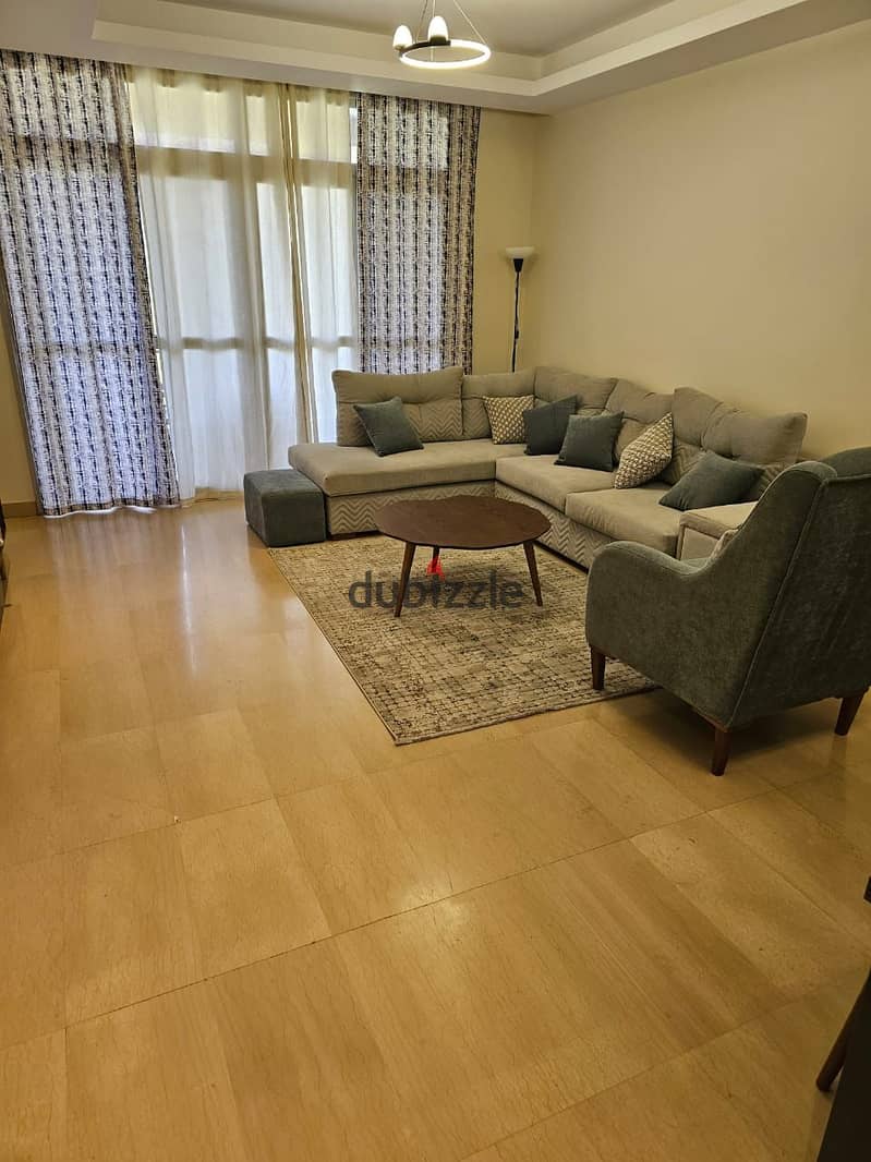 for rent apartment 4 bed finished with ACs special location cairo festival city 2