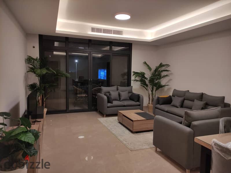 for rent apartment finished with ACs special view under price in cairo festival city 4