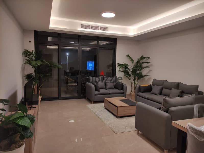 for rent apartment finished with ACs special view under price in cairo festival city 4