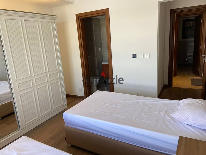 for rent apartment finished with ACs special view under price in cairo festival city 9