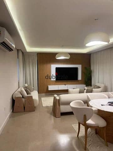 Apartment for sale, finished, with air conditioners, at the lowest price in Market View Landscape 3