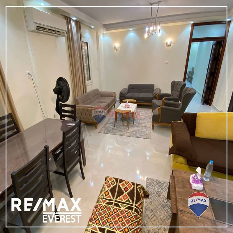 Furnished Ground Apartment For Rent In The 8th District - ElSheikh Zayed 1