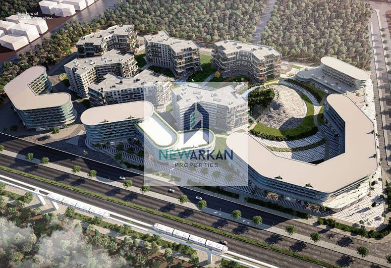 Office for sale fully finished with lowest down payment and instalments for the longest near to Juhayna Square, 6th of October City 6