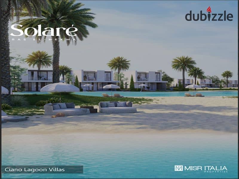 Chalet for sale in Ras Al-Hekma in Solare-  with only 5% down payment - View directly on the lagoon - 25% cash discount 7