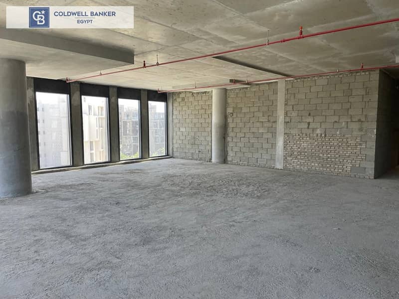 Semi Finished Administrative Office For Rent 90 sqm ready to move in Fifth Settlement - EDNC - New Cairo 4