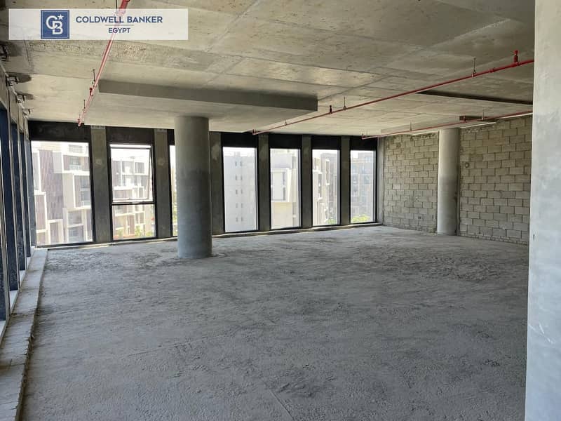 Semi Finished Administrative Office For Rent 90 sqm ready to move in Fifth Settlement - EDNC - New Cairo 5