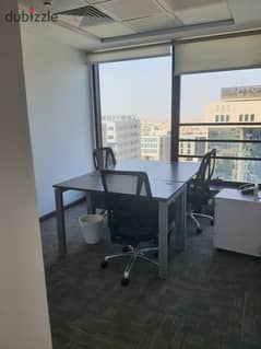 Administrative headquarters for rent in the Fifth Settlement, fully furnished