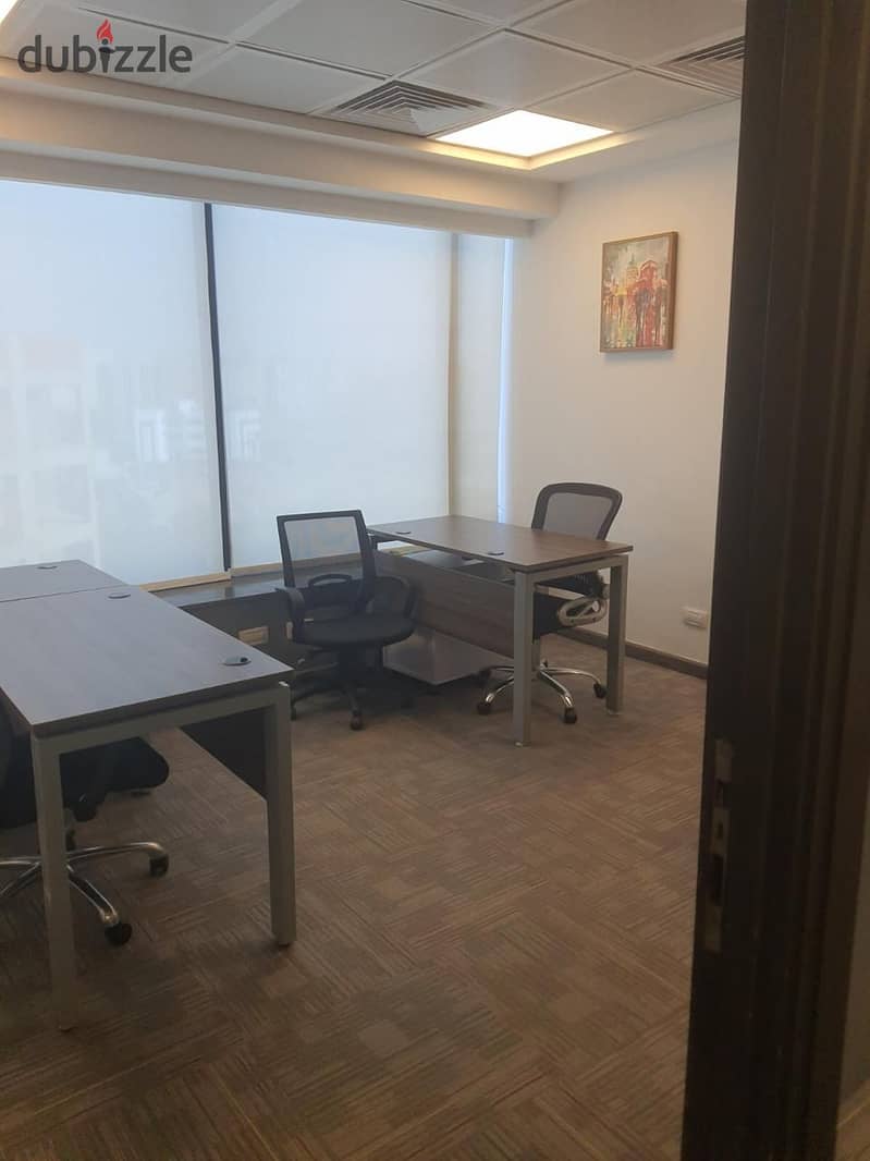 Administrative headquarters for rent in the Fifth Settlement, fully furnished 6