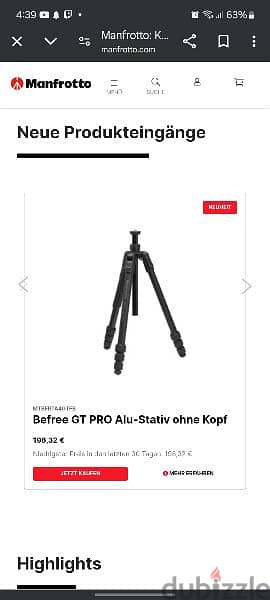 استاند كاميرا من شركة Manfrotto 1