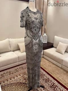 فستان فضي silver dress 0