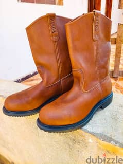 جزمة جلد طبيعي امريكي - redwing safety boot