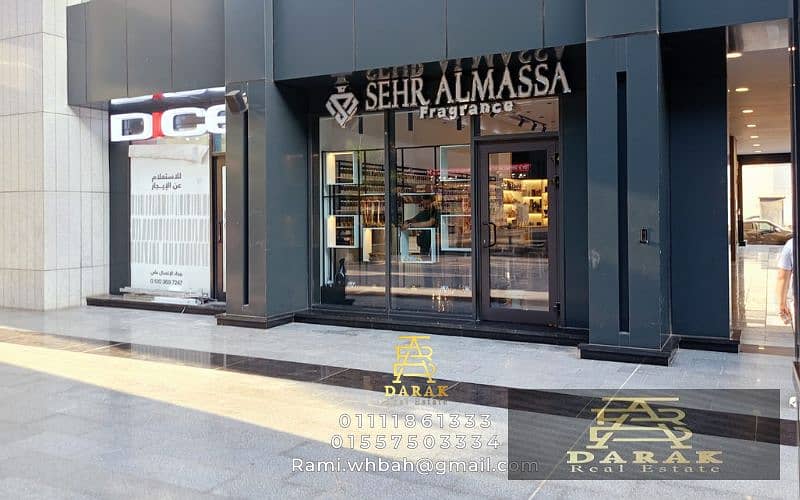 The last shop for rent in Madinaty in East Hub Double Face next to Galal Cafe and 2B and many brands. Shop for rent in Madinaty, facing the mall 4