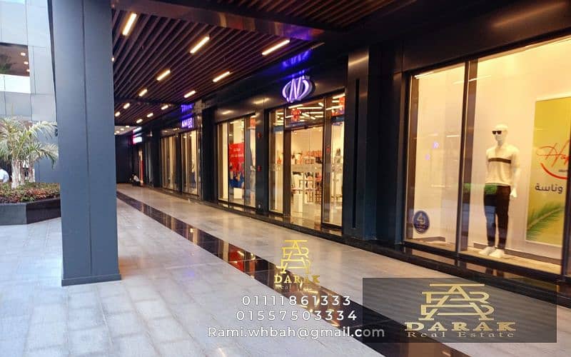 The last shop for rent in Madinaty in East Hub Double Face next to Galal Cafe and 2B and many brands. Shop for rent in Madinaty, facing the mall 16