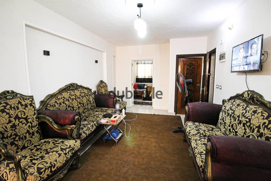 Furnished air-conditioned apartment for rent 90 meters in Smouha, Nasr Street - 12,500 per month 1