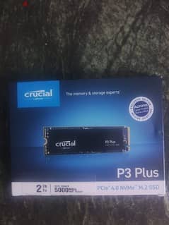 متوفر ان شاء الله
M. 2 Crucial P3 Plus SSD 2T Gen4 NVME
جيل رابع