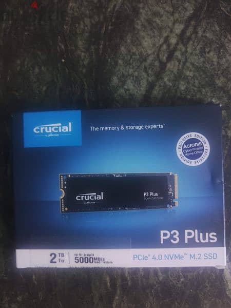 متوفر ان شاء الله
M. 2 Crucial P3 Plus SSD 2T Gen4 NVME
جيل رابع 0