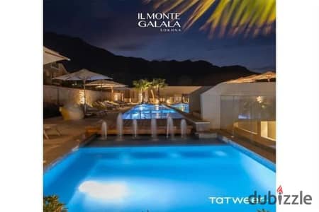 Without a down payment, own a 131 m² hotel chalet, fully finished + installments over 10 years in IL Monte Galala, Ain Sokhna