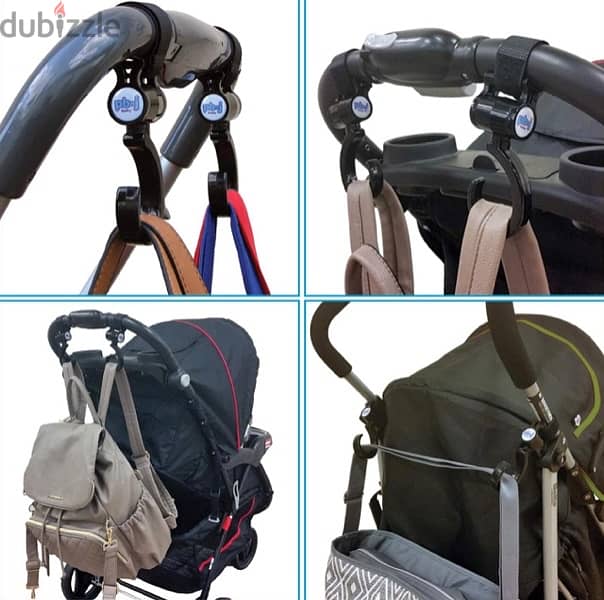Stroller Hooks for Hanging Bags 1
