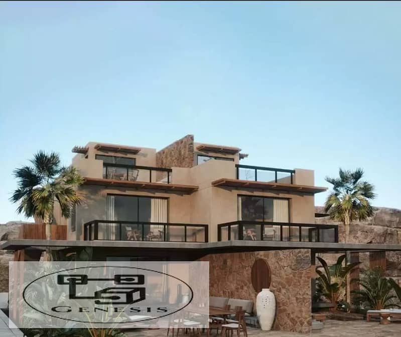 Independent villa for sale, 158 sqm, first row on the sea, directly in Soma Bay, Hurghada | in installments 12