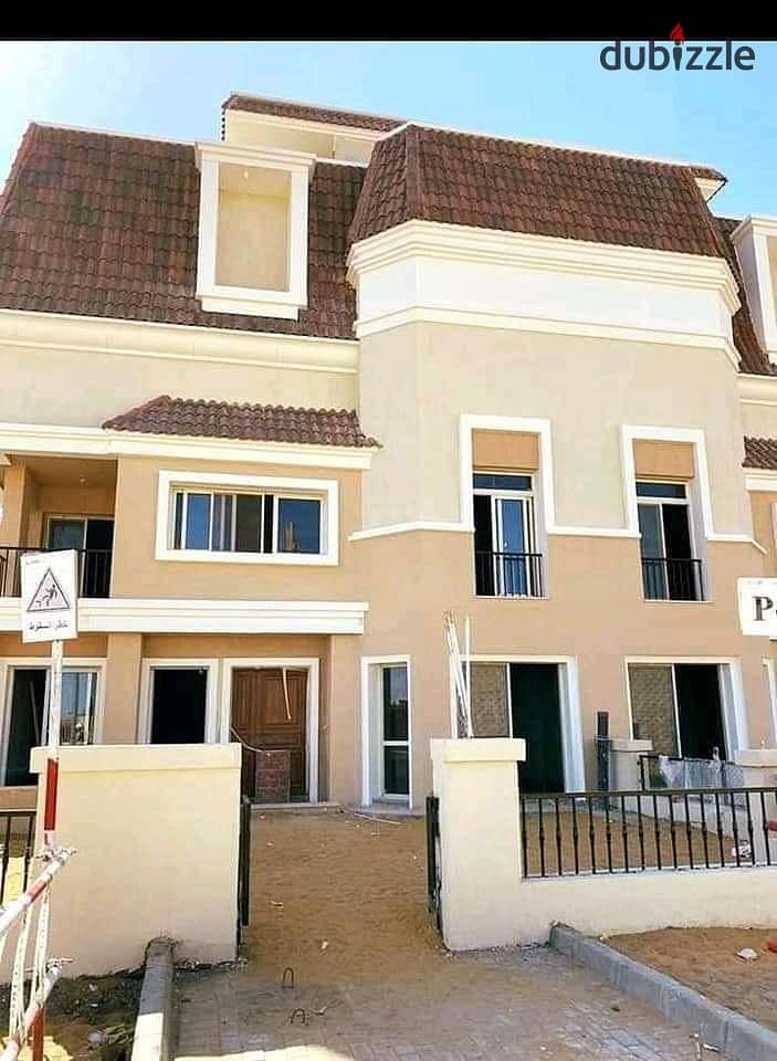 Villa for sale in Sarai compound with a stunning view of Cairo Capital Towers, next to Madinaty 6