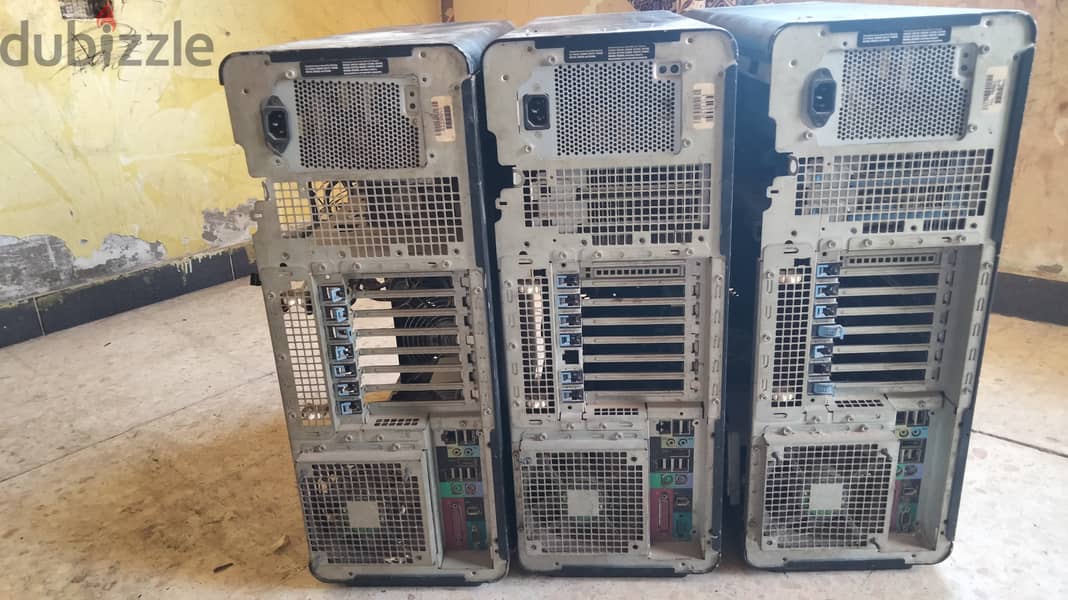 3 كمبيوتر dell t7500 للبيع لوت 1