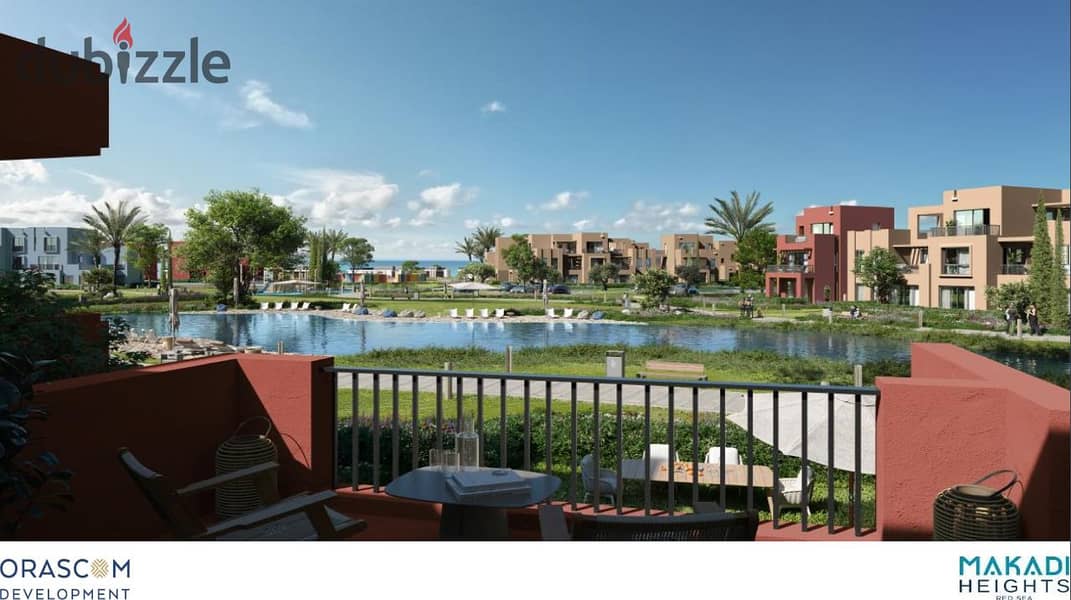 Makadi Heights Duplex Chalet for sale, 3 rooms, fully finished, in Makadi Heights Village, Hurghada 2