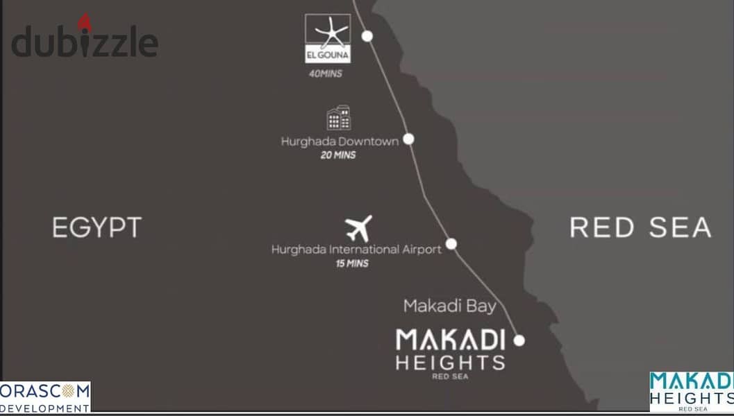 شالية دوبلكس للبيع 3 غرف متشطب كامل بقرية مكادي هايتس الغردقة Makadi heights 7