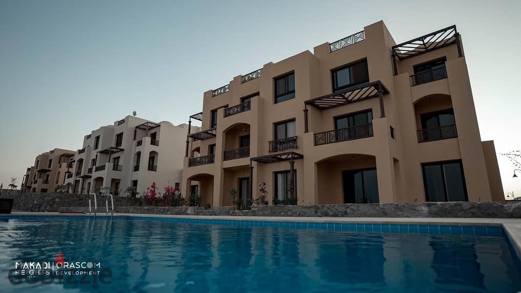 شالية دوبلكس للبيع 3 غرف متشطب كامل بقرية مكادي هايتس الغردقة Makadi heights 12