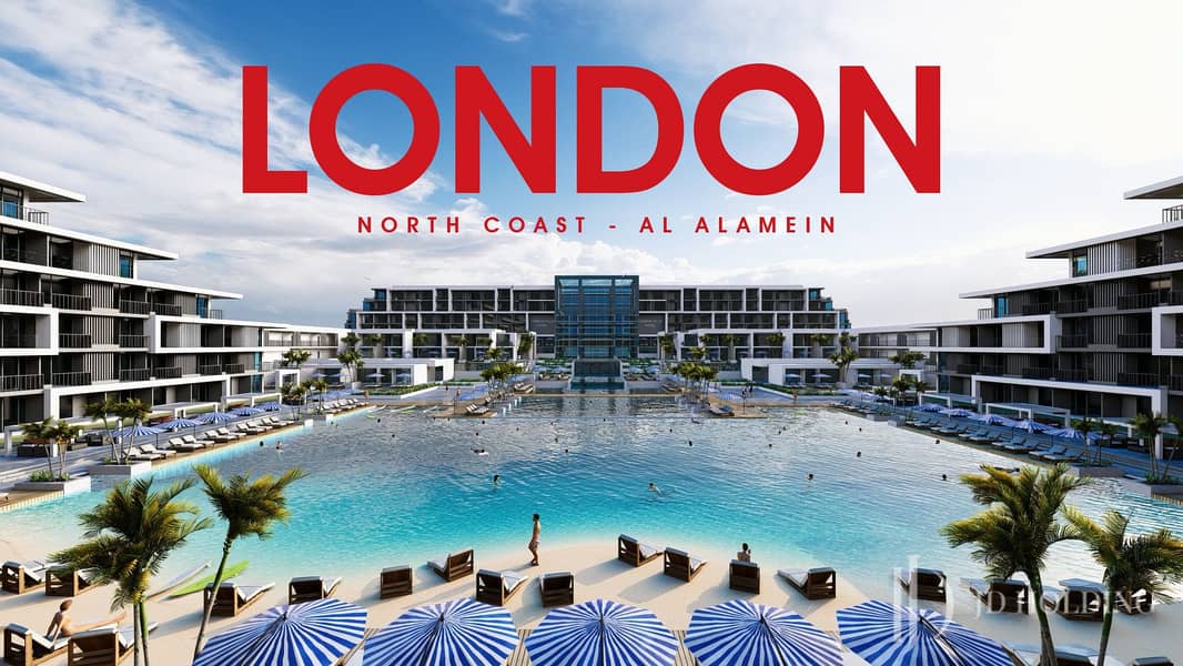 Chalet 45 meters OXFORD for sale in the London project from JD Holding in New Alamein, North Coast, with the longest payment period in the Royal Coast 1