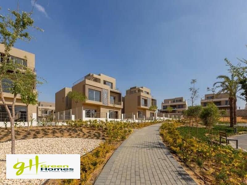 2 Twin House attached with lowest down payment On a higher elevation  at Palm Hills New Cairo For Sale بالم هيلز 2