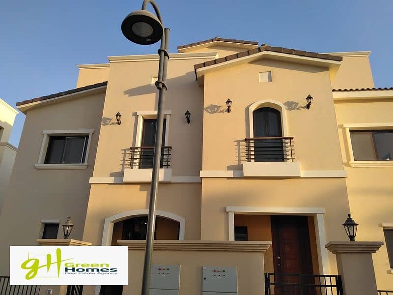 Ultra Finishing Twin House 320m for sale with smart systems and good price in Uptown Cairo 1